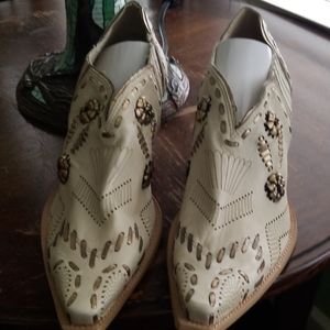 BCBGIRLS embellished pointed toe booties